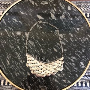 Silver statement necklace